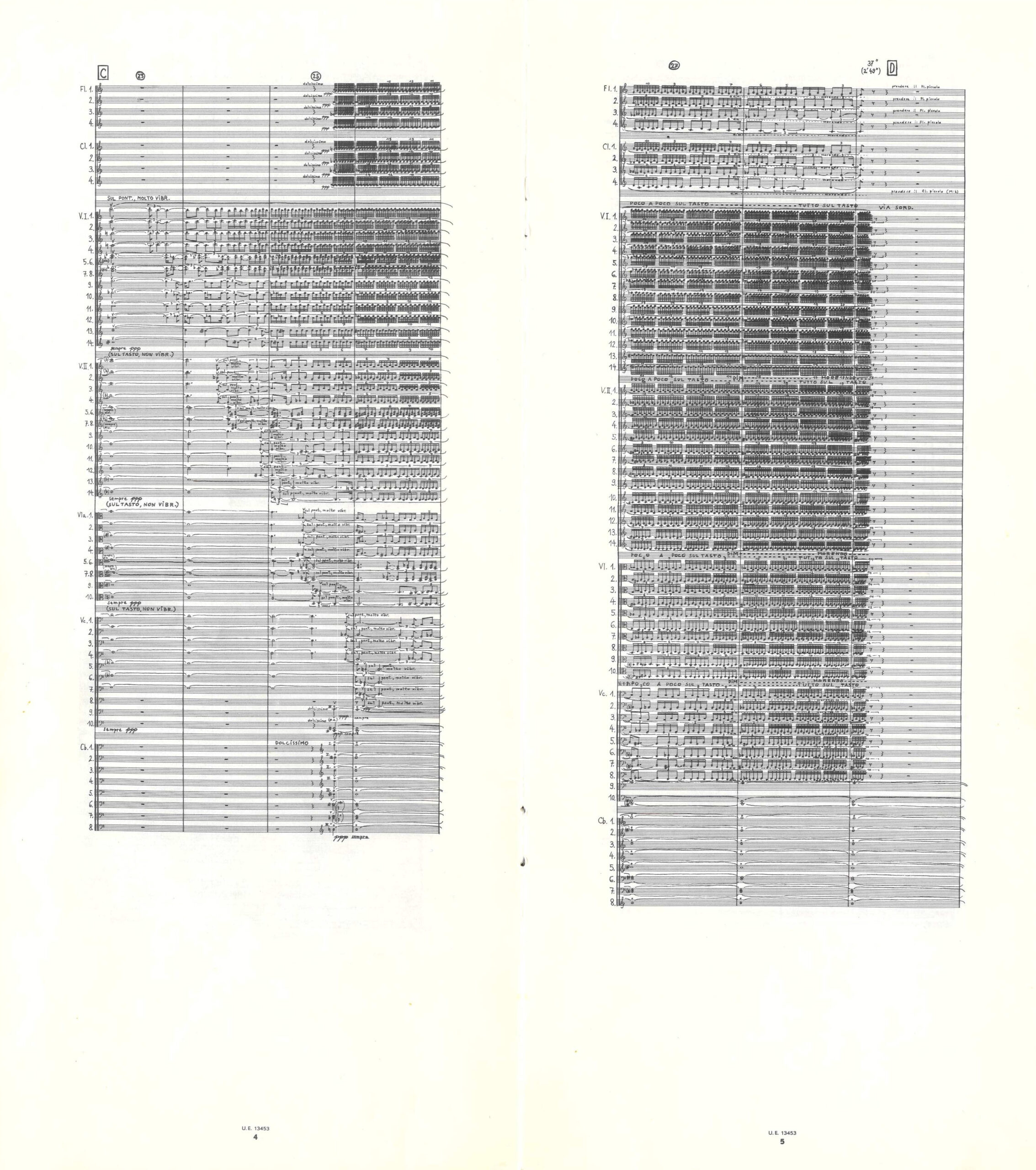 pagina uit Atmosphères (1961) © 1980, Universal Edition